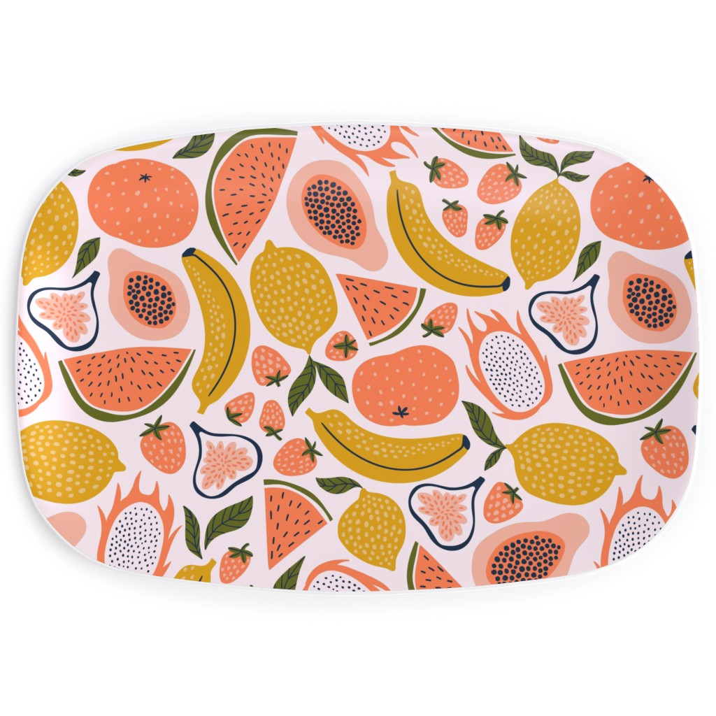 Summer Fruits - Orange Serving Platter, Orange