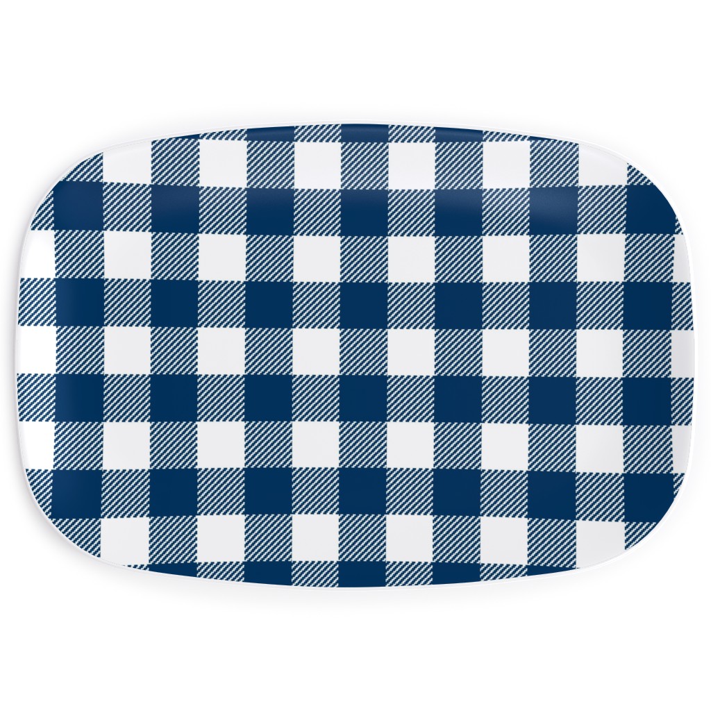 Buffalo Plaid Serving Platter, Blue, Imperial
