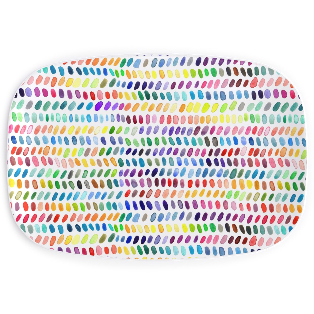 Rainbow Dash Rows - Multi Serving Platter, Multicolor