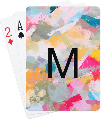 Abstract Colors Custom Text Playing Cards, Multicolor