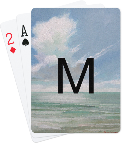 Breezy Sea Custom Text Playing Cards, Multicolor