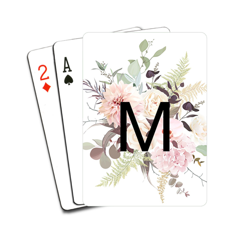 Light Bouquet Custom Text Playing Cards, Multicolor