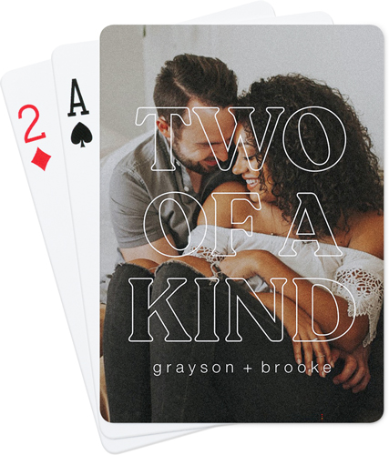 Two Of A Kind Playing Cards, White, white