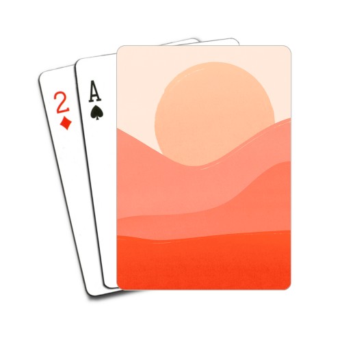 Abstract Sunrise Playing Cards, Multicolor