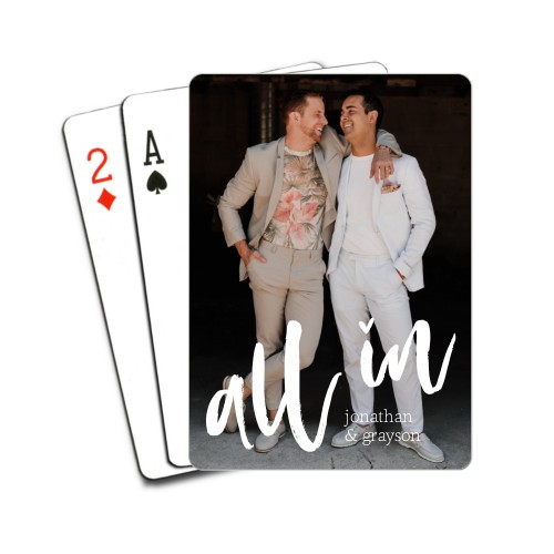 All In Love Playing Cards, White