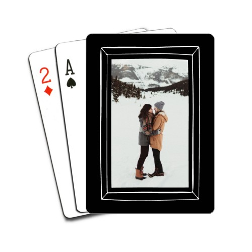 Hand Sketched Frame Playing Cards, Black