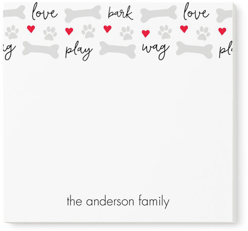 Best In Show Love Play Bark Post-it� Notes, 3x3, Gray