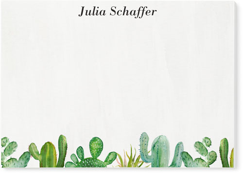 Whimsical Cacti Post-it Notes, 3x4, Beige, antique white