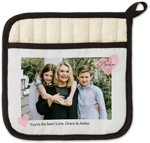 Little Heart Frame Pot Holder, Pink, powder pink