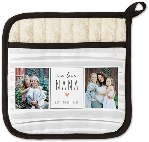 We Love Brushstroke Pot Holder, Orange, light salmon