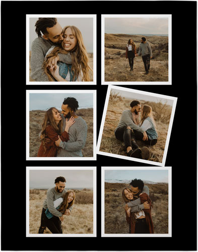 Tilt Frame Grid Premium Poster, Black, black