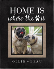 rustic home is where the paw is premium poster