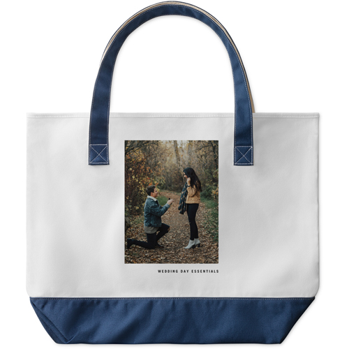 Gallery Of One Frame Large Tote, Navy, Photo Personalization, Large Tote, Multicolor