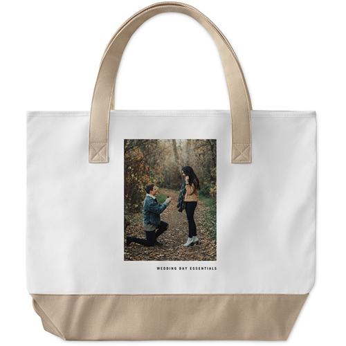Gallery Of One Frame Large Tote, Beige, Photo Personalization, Large Tote, Multicolor
