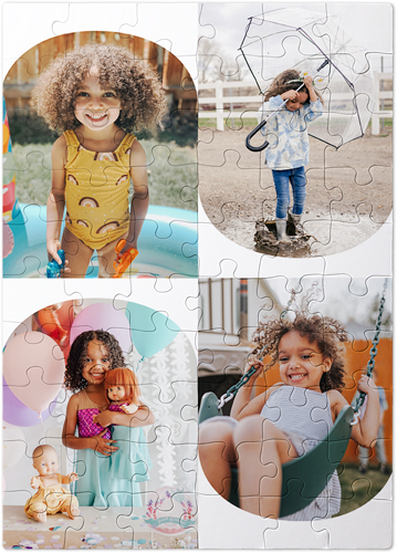 Modern Arch Collage Puzzle, Puzzle Board, 60 pieces, Rectangle, Puzzle, White, white