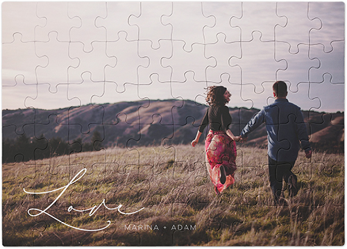Fine Love Script Puzzle, Puzzle Board, 60 pieces, Rectangle, Puzzle, White