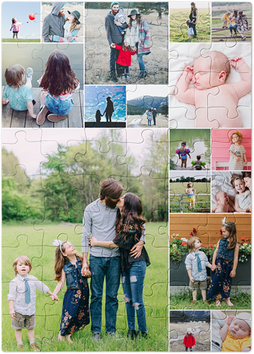 Collage Square Portrait Puzzle, Puzzle Board, 60 pieces, Rectangle, Puzzle, Multicolor, multi