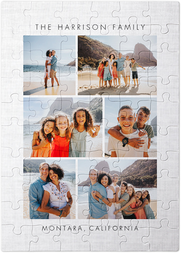 Gallery of Six Montage of Memories Puzzle, Puzzle Board, 60 pieces, Rectangle Ornament, Puzzle, Multicolor