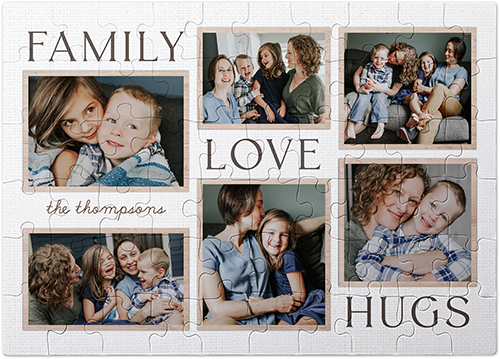 Rustic Family Sentiments Puzzle, Puzzle Board, 60 pieces, Rectangle, Puzzle, White