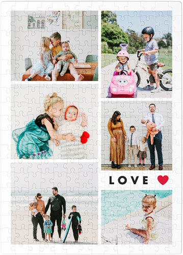 Modern Love Collage Puzzle, Puzzle Board, 252 pieces, Rectangle, Puzzle, White, white