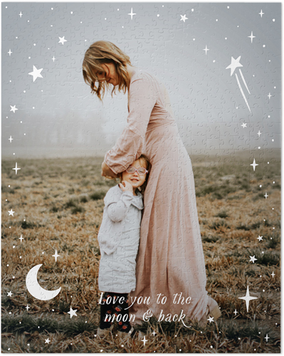 Moon And Stars Overlay Puzzle, Puzzle Board, 520 pieces, Rectangle, Puzzle, White, white