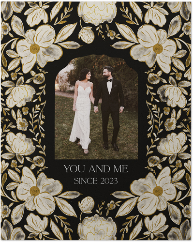 Dark Floral Frame Puzzle, Puzzle Board, 520 pieces, Rectangle, Puzzle, Black, black