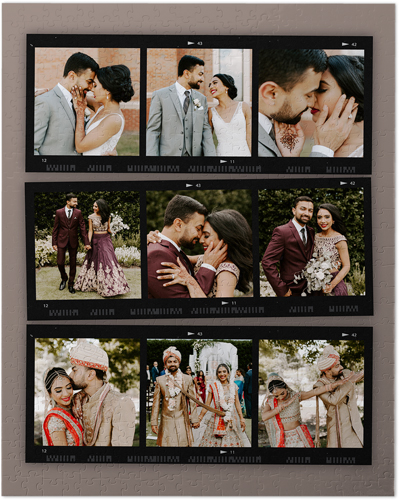 Film Collage Puzzle, Puzzle Board, 520 pieces, Rectangle, Puzzle, Brown, taupe