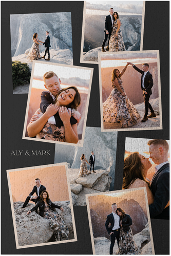 Collage Overlap Puzzle, Puzzle Board, 1014 pieces, Rectangle, Puzzle, Gray, charcoal