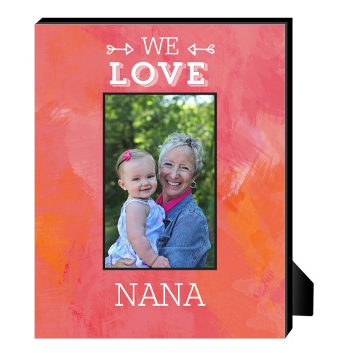We Love You Personalized Frame, - No photo insert, 8x10, Pink