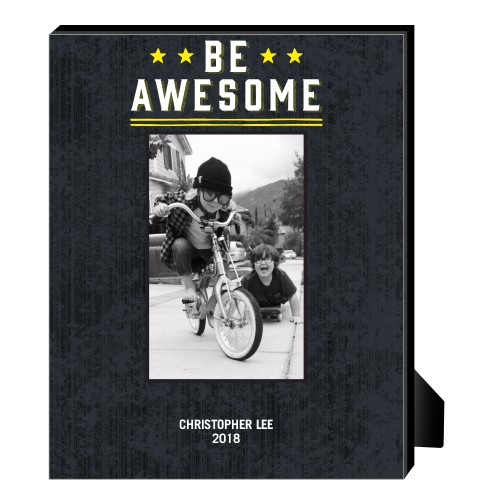 Active Awesome Personalized Frame, - No photo insert, 8x10, Yellow