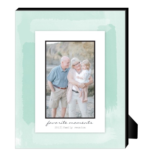 Brush Stroke Border Personalized Frame, - No photo insert, 8x10, Green