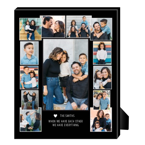 Modern Artisanal Collage Personalized Frame, - No photo insert, 8x10, Black