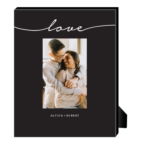 Modern Scripted Love Personalized Frame, - Photo insert, 8x10, Gray
