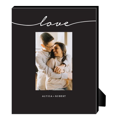 Modern Scripted Love Personalized Frame, - No photo insert, 8x10, Gray