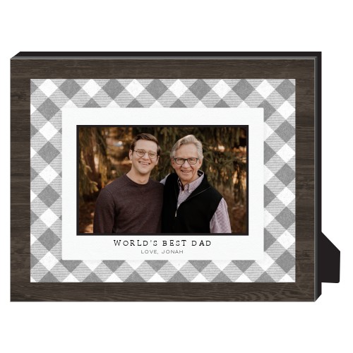 Rustic Border Personalized Frame, - No photo insert, 8x10, Gray