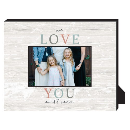 We Love You Rustic Personalized Frame, - No photo insert, 8x10, Brown