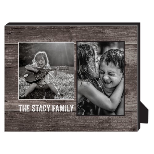 Printed Woodgrain Personalized Frame, - Photo insert, 8x10, Brown