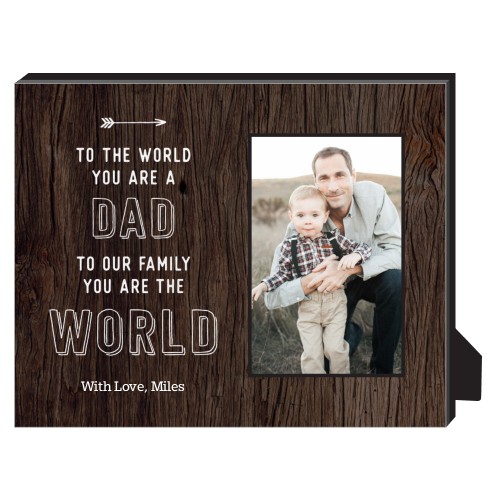 You're My World Personalized Frame, - No photo insert, 8x10, Brown