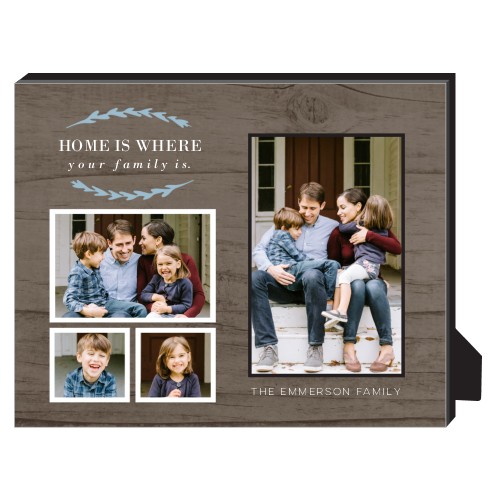 Home Is Where Personalized Frame, - No photo insert, 8x10, Blue