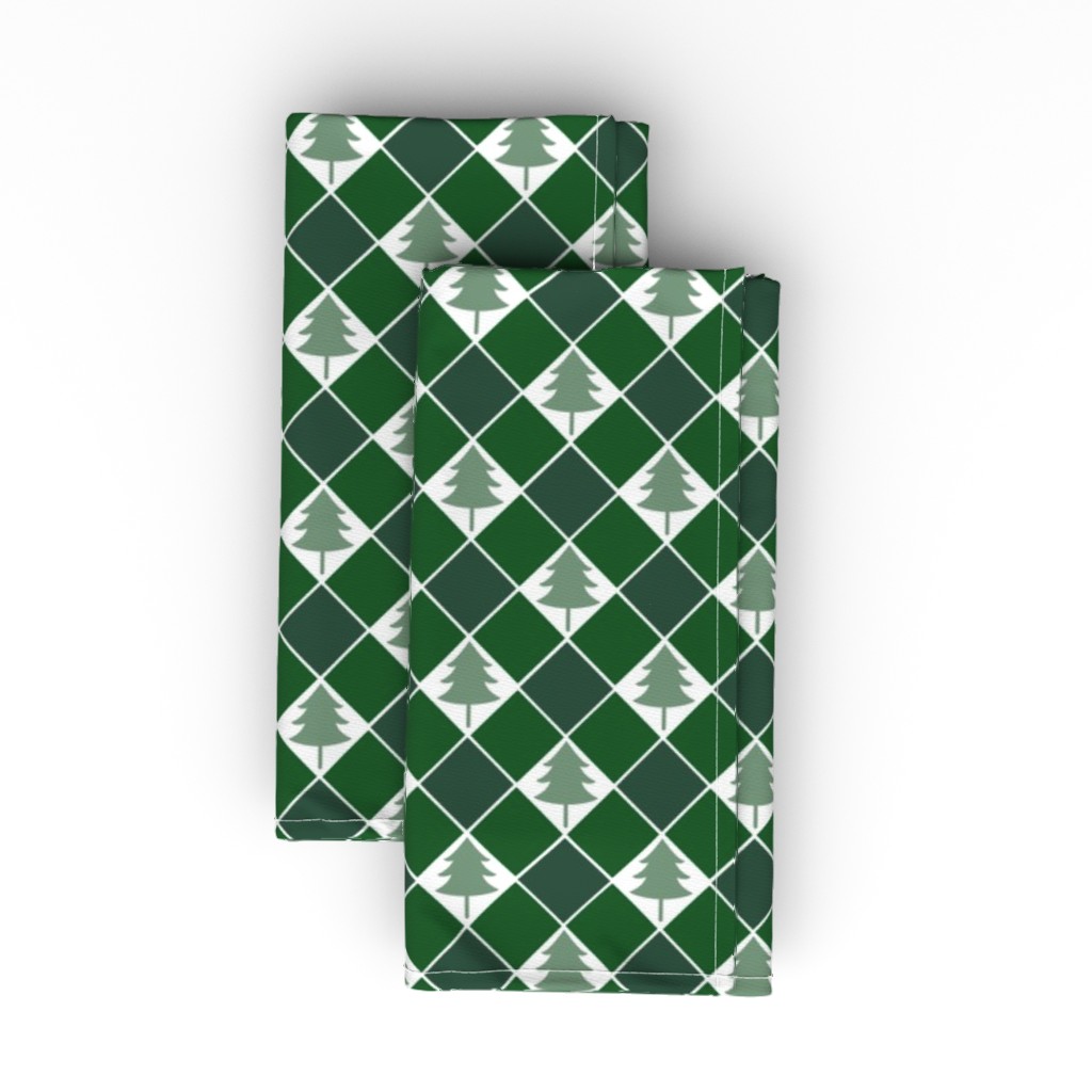 Christmas Tree Checkers Green Cloth Napkin Shutterfly