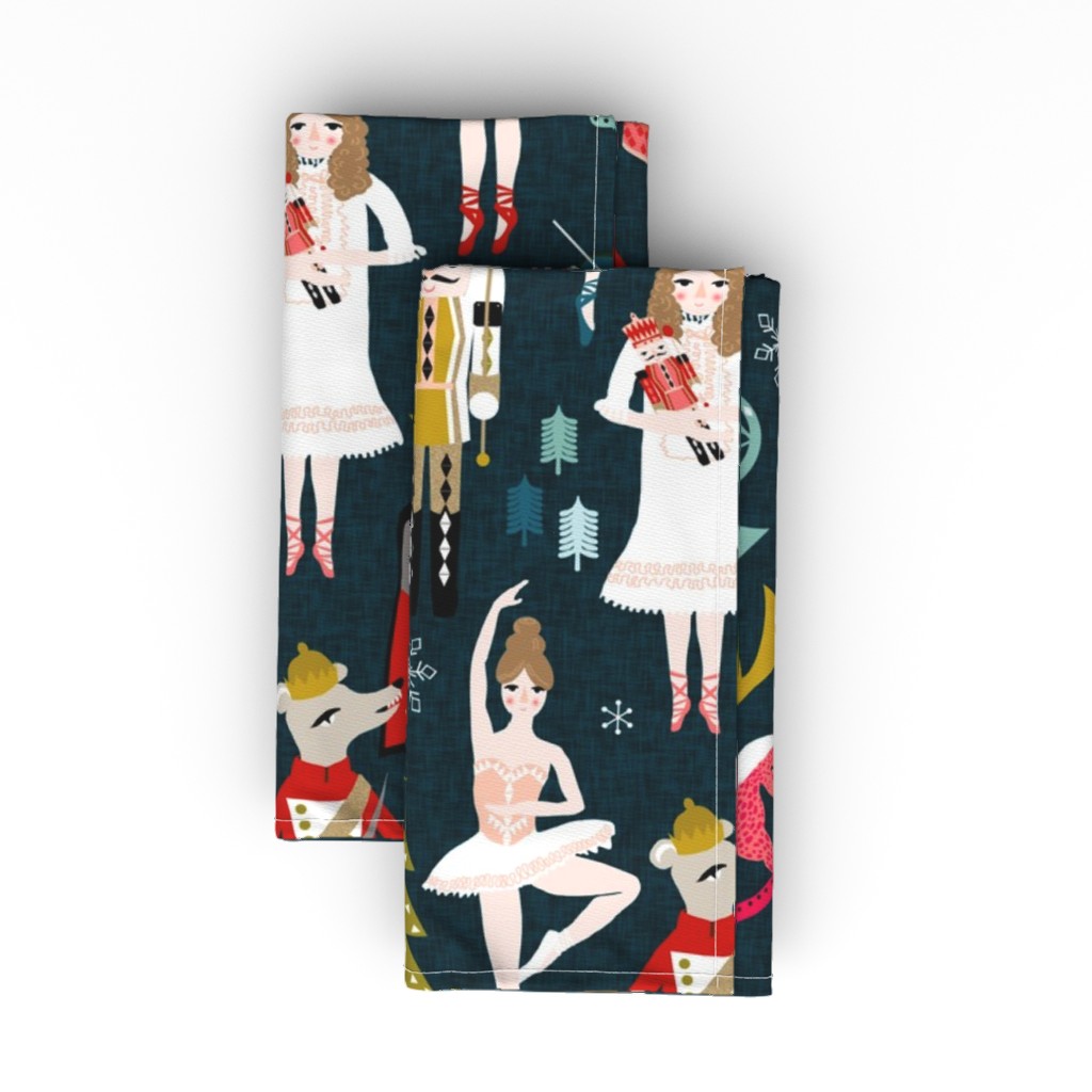 Nutcracker Ballet Christmas - Multi Cloth Napkin, Longleaf Sateen Grand, Multicolor