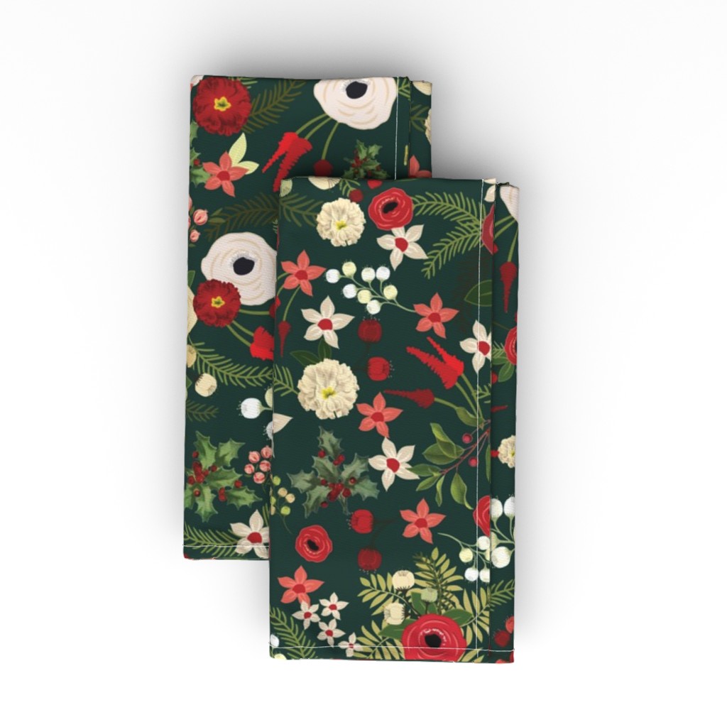 Vintage Floral Cloth Napkin, Longleaf Sateen Grand, Multicolor