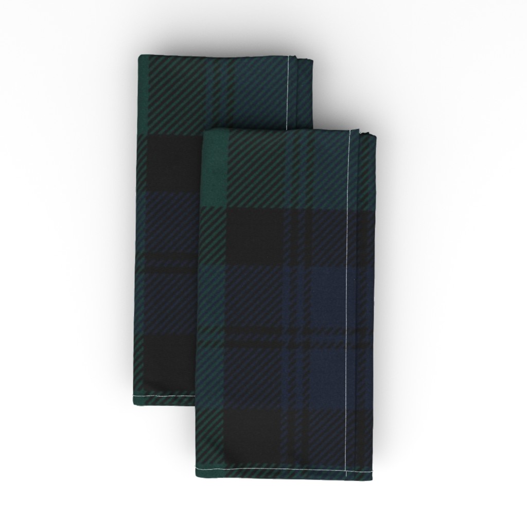 Blackwatch Tartan - Black Cloth Napkin | Shutterfly