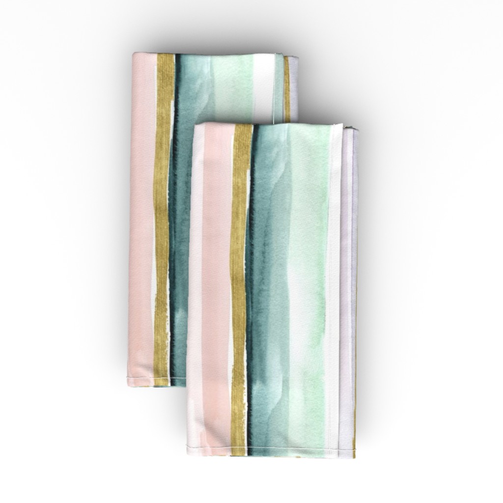 Daydream Stripe - Multi Cloth Napkin, Longleaf Sateen Grand, Multicolor