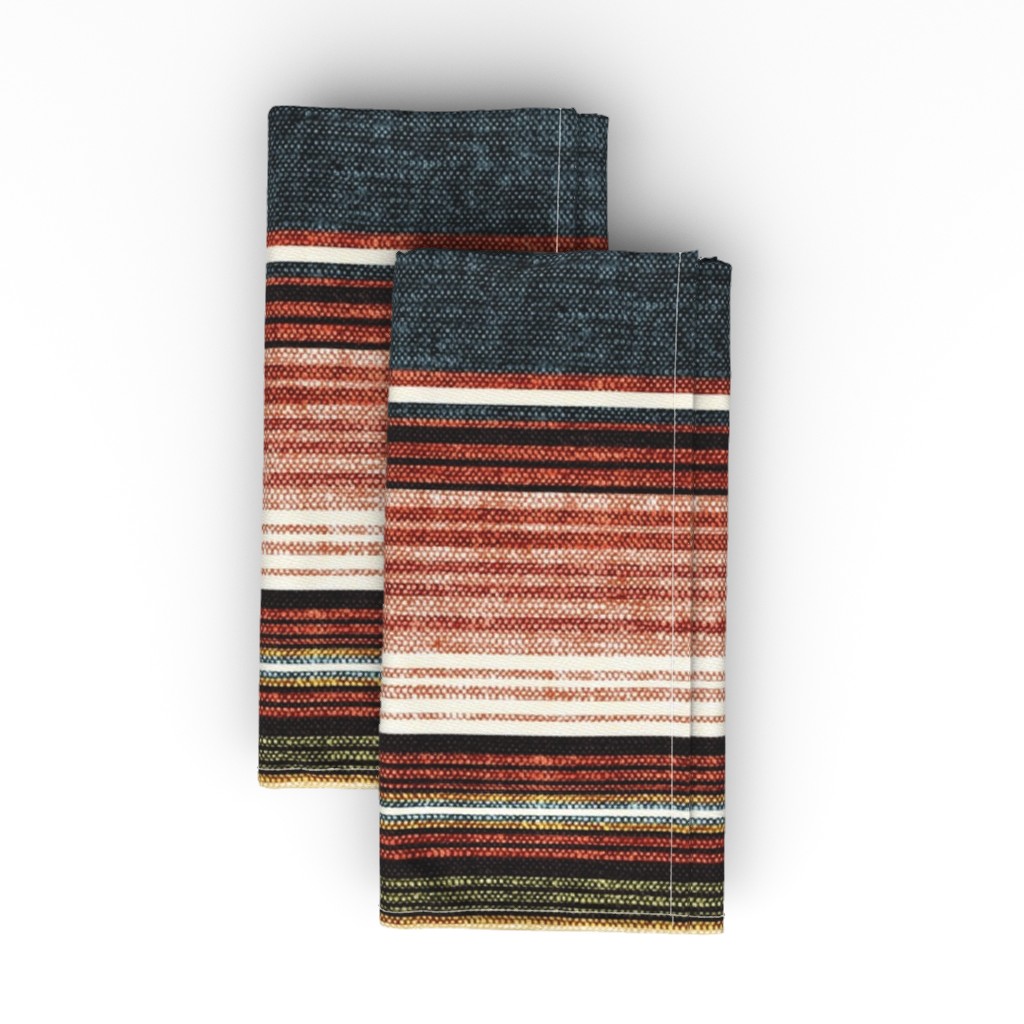 Serapte Southwest Stripes - Multi Cloth Napkin, Longleaf Sateen Grand, Multicolor