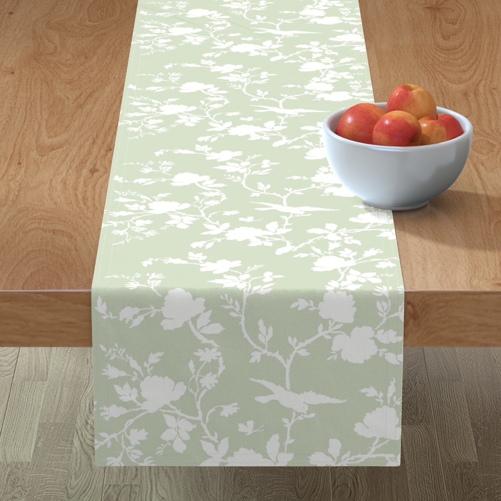 ames chinoiserie silhouette table runner