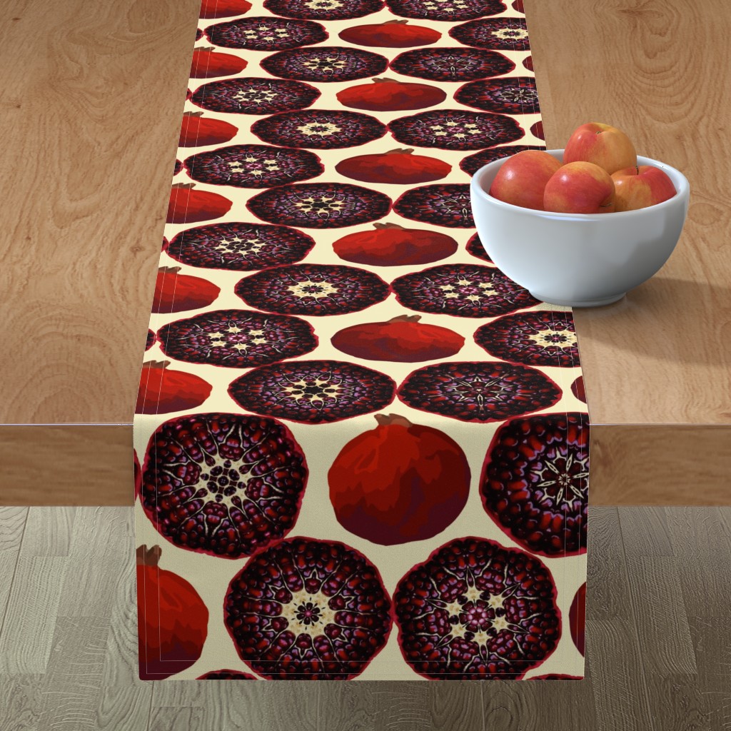 Pomegranate - Red Table Runner, 72x16, Red