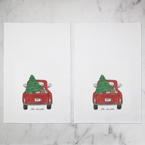 Holiday Moments Tea Towel, Set of 2, Brown, brown