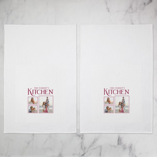 Classic Statement Tea Towel, Set of 2, Red