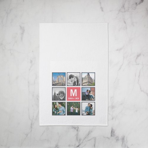 Pictogram Tea Towel, Set of 1, Black, black